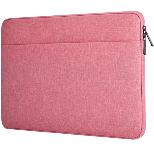 Laptop Sleeve Case with Accessory Pocket Padded Computer Carrying Pouch 13 to 14 inches Compatible with MacBook Air/Pro Protective Laptop Cover for 13” to 14” Chromebook/Notebook/Tablet - color: Peachy Pink, size: 13-14inches