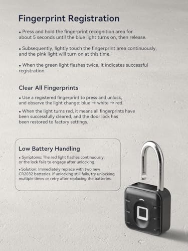 NexusLab Fingerprint Padlock for Gym Locker, 0.5s Biometric Smart Lock with Keyless Entry, IP67 Waterproof & Anti-Cut Stainless Steel, Stores 20 Prints, Ideal for Outdoor Gate & School, No App Needed