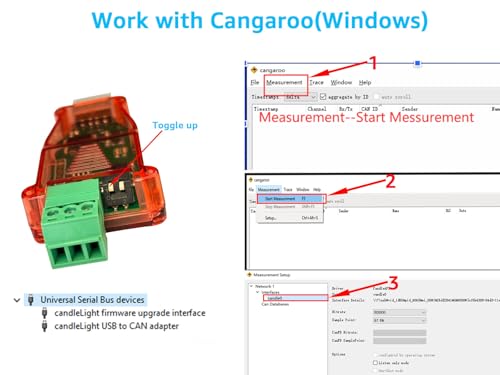 DSD TECH SH-C30A USB to CAN Bus Adapter Base on Canable Support SocketCAN Cangaroo