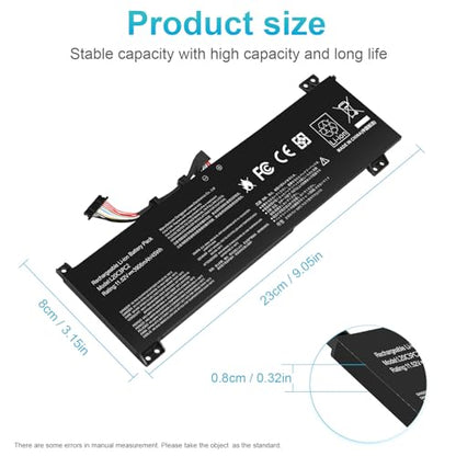 L20C3PC2 L20D3PC2 L20M3PC2 SSB10X55571 SB11B96717 5B11B96715 5B11B96719 Laptop Battery for Lenovo Ideapad Gaming 3i 3-15ACH6 3-15IHU6 Lenovo Legion 5-15ITH6H 5-15ITH6 5-15ACH6H 5-15ACH6 5-15ACH6A - size: 9.05*3.15*0.32inch L20C3PC2