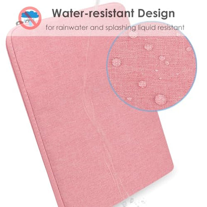 ProElife 13 Inch Laptop Sleeve for MacBook Air 13.6, Water-Resistant, Pink | Snug Fit, Protective Laptop Case, Anti-Scratch, Soft Inner Lining, Extra Storage, Travel Carry Case for Home, Office - color: Pink