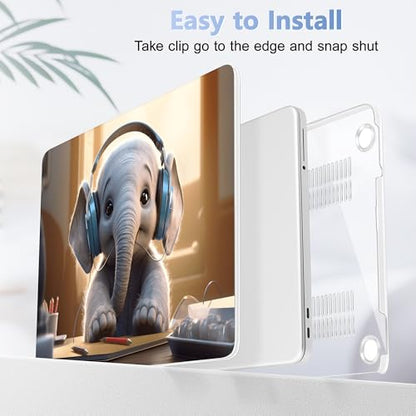 Tuiklol for 2026 MacBook Neo 13 Inch A18 Pro Chip Case, (Model A3404) Anti-Scratch Anti-Drop Slim Hard PC Shell Case with Shockproof Protective MacBook Neo Laptop Cover, Elephant - color: Elephant