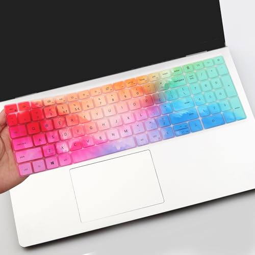 Keyboard Cover for Dell Inspiron 15 7510 5510 5515 5518 3510 3511 3515 3525 & Inspiron 16 7610, Dell Latitude 3520, Dell Vostro 15 5000 5510 15.6,2025 Dell 15 Laptop DC15250 DC15255-Colorful - color: Colorful