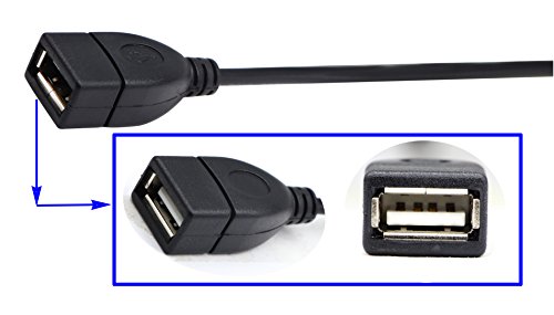 USB 2.0 AFemale to DC 3.5x1.35mm Female Adapter Cable 5 Volt DC Barrel Power Jack Charging Cable for Tablet, Electronic Dog, Access Control Attendance (28CM/11inch F/F, DC 3.5x1.35mm-2packs) - color: 28CM F/F, DC 3.5x1.35mm-