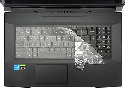MSI Keyboard Cover - 2023 Stealth 17/16 Studio/Raider GE78HX GE68HX, Katana GF66 GF76 11UE 12UE/Sword 15 17/Pulse GL66 GL76 /Crosshair 15 16 17, Cyborg Modern 15/Creator M16/Prestige 16 Skin