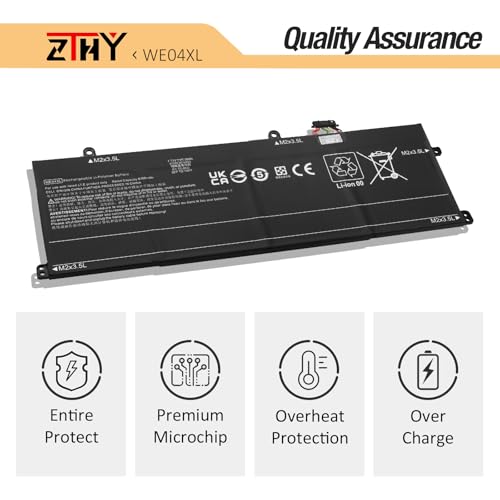 68Wh WE04XL Battery Replacement for HP X360 Spectre 14-EU 14t-eu000 Series | For Envy X360 16-AC 16-AD 2-in-1,Pavilion Plus 14-ew 14-ey 16-ab 16t-ab Series N39817-CF1 N39857-005 HSTNN-WB0F N66427-001 - size: 10.83*3.74*0.23 inch WE04XL