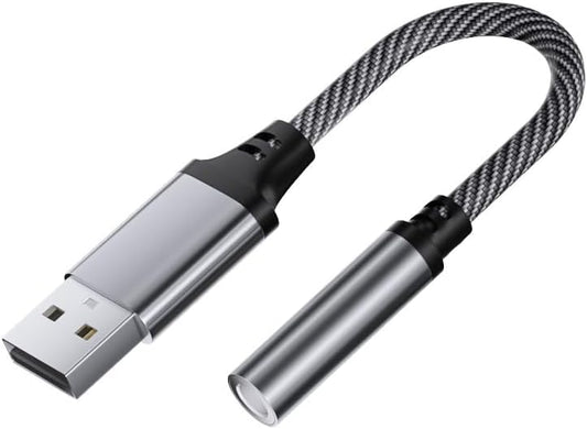 3.5mm Jack Female USB External Sound Card Audio Adapter Headphone Micphone Sound Adapter for PC Laptop USB to 3.5mm Audio Cable