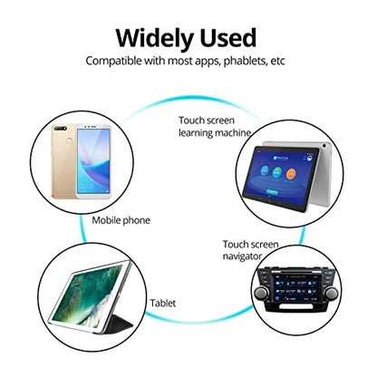 2 in 1 Stylus Drawing Tablet Pen Capacitive Screen Touch Cloth Pens Mobile Androids Phone for Smart Tablets Capacitive Pen Touch Screen Stylus Pencil for Tablet Phone Pc N for Laptop, Blue