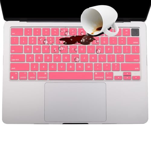 2 Pack Keyboard Cover for 2026 MacBook Neo 13“ (Touch ID) & MacBook Pro 14”/16“ M5-M1 Pro/Max, M5-M2 & MacBook Air 13”/15" M5-M1, Keyboard Protective Skin US Layout - Red - color: Red+TPU