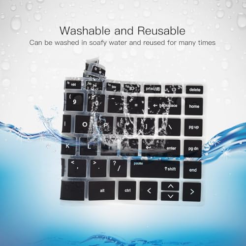 Keyboard Cover for 2023 14" HP Envy 2-in-1 14t-es000 14-es0013dx 14-es0033dx, HP 14" Laptop 14-ep 14-em 14t-ep000 14z-em000 14-ep000 14-ep0097nr 14-ep0145cl 14-em0047nr Keyboard Skin, Black - color: Black