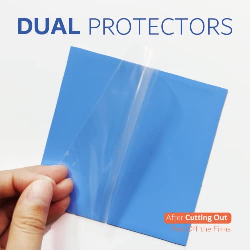 4 Pack Thermal Pad, 100 x 100 mm x [0.5 mm + 1 mm + 1.5 mm + 2 mm] Silicone Cooling Pad 6 W/m.K GPU Non Conductive Heat Resistance Extreme Odyssey Cover for Laptop Heatsink CPU GPU SSD IC LED Cooler - color: 6W Blue, size: 100x100mm-4 Pack