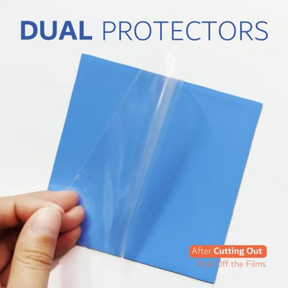 4 Pack Thermal Pad, 100 x 100 mm x [0.5 mm + 1 mm + 1.5 mm + 2 mm] Silicone Cooling Pad 6 W/m.K GPU Non Conductive Heat Resistance Extreme Odyssey Cover for Laptop Heatsink CPU GPU SSD IC LED Cooler - color: 6W Blue, size: 100x100mm-4 Pack