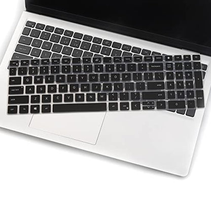 Keyboard Cover for Dell Inspiron 15 5510 5515 5518 3510 3511 3515 3525 7510 15.6'' 17.3''/ Inspiron 16 7610 16'', Dell Latitude 3520, Dell Vostro 15 5510 15.6,2025 Dell 15 Laptop DC15250 DC15255 - color: Black