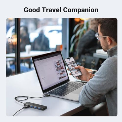 UGREEN USB 3.0 Hub, 4 Ports USB A Splitter Ultra-Slim USB Expander, 2 ft | 5Gbps Data Transfer for Mouse, Keyboard, Flash Drive, U Disk, Printer Compatible with Laptop, Desktop PC, Xbox, PS5, and More - size: ['2 feet'], style: USB-A