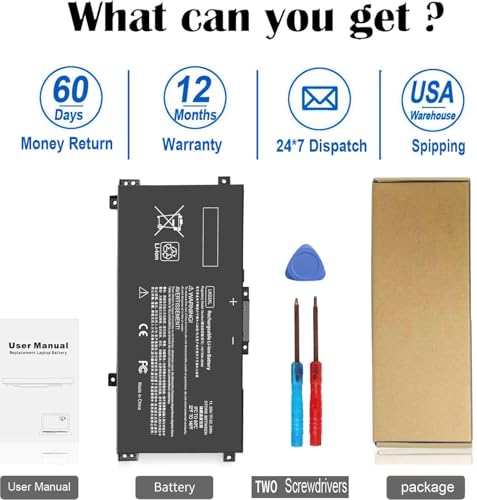 LK03XL L09281-855 Battery for HP Envy X360 Convertible 15m-cn0011dx | for HP Envy X360 15m-cn0012dx 15m-cn0xxx 17m-bw0013dx 17m-ae1xx 15m-bp112dx 916814-855 916368-421 LKO3XL - size: 7.35*3.5*0.5inch LK03XL