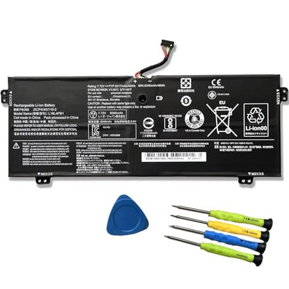 L16L4PB1 L16M4PB1 L16C4PB1 Laptop Battery Replacement for Lenovo ideapad Yoga 720-13IKB 730-13IKB Yoga 730-13IWL Series Notebook 5B10M52738 5B10M52739 5B10M52740 7.72V 48Wh 6217mAh 4-Cells - size: 9.65×3.35×0.26 in L16L6PB1