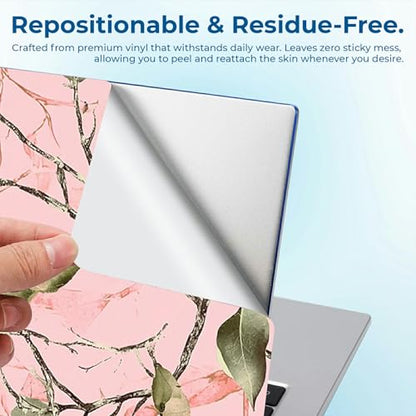 Reusable Universal Laptop Skin Sticker, Cut to Fit for 11.6–15.6 Inch Laptops, Waterproof Protective Film, No-Residue - Pink Camo - color: Pink Camo