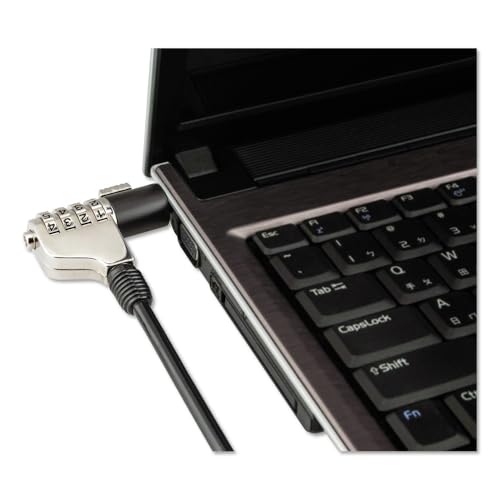 Innovera Combination Laptop Lock, 6 Ft Steel Cable