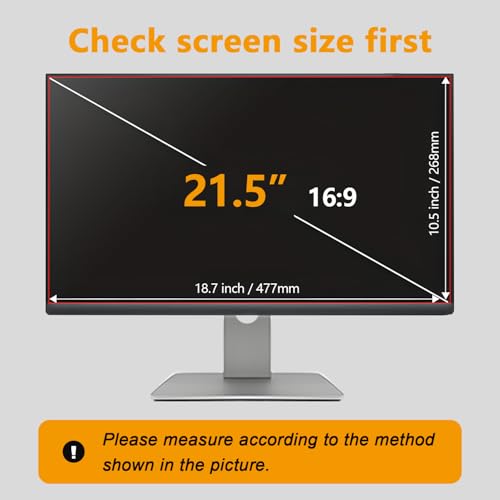 【50 Pack】 21.5 Inch Privacy Screen Protector for 16:9 Widescreen Monitors Desktop Anti-Glare Blue Light Filter Anti-Spy Film Relieves Eye Strain Easy Install - color: 21.5''Computer Privacy Screen(16:9), size: [50 Pack]