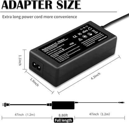 TSKYBEAR 45W Charger Compatible with HP Laptop Charger, Pavilion, Pavilion X360, Elitebook, Stream, Probook, Notebook 11 14 15 15-f272wm 15-f387wm Computer Smart Blue Tip Power Supply Cord Plug