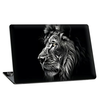 Universal Laptop Skin Sticker with 2 Wrist Pad Skins, Waterproof Scratch Resistant Vinyl Laptop Cover Decal, Cut to Fit for 11–15.6 Inch MacBook HP Dell Lenovo, Black Lion - color: Black Lion