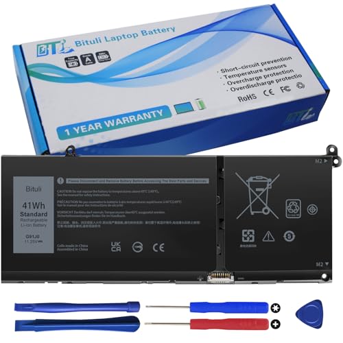 G91J0 Laptop Battery Replacement for Dell Latitude 3320 3330 3420 3520 Inspiron 3510 3511 3515 3521 3525 3530 3535 5320 5310 5330 5410 5435 5415 5418 5515 5430 5435 7415 7420 2-in-1 41Wh