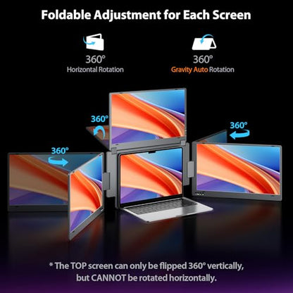 Laptop Screen Extender Monitor Portable, 15.6" Quad Portable Monitor X90G