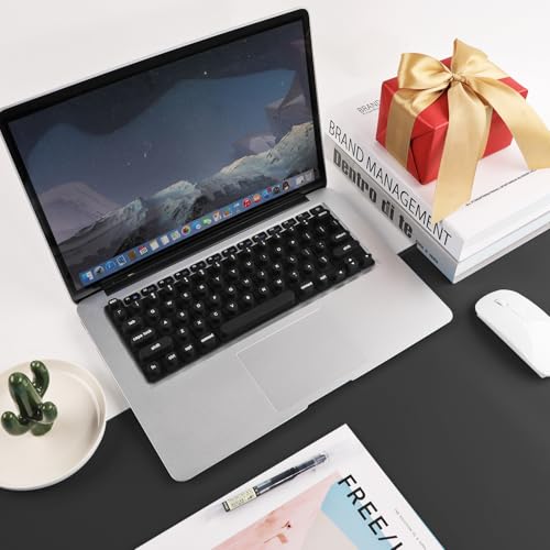Allinside Keyboard Cover for Long Nails, Compatible with MacBook Neo A18 Pro & MacBook Pro 13/14/16 (2021–2024) & MacBook Air 13/15 (2020–2024), Raised Heart-Shaped Silicone Skin, Black - color: Black