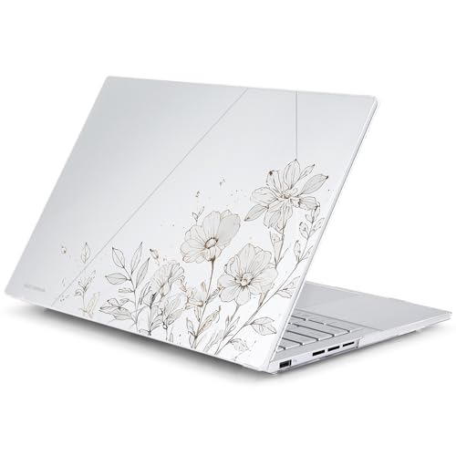 Batianda Artistic Case for ASUS Zenbook 14 OLED 2024 2025,Golden Wildflower | Model UX3405×× / UM3406××, Slim Plastic Hard Shell, Artistic Designs, Ultra-Thin Lightweight Laptop Case - color: Golden Wildflower