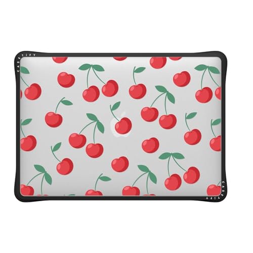 CASETiFY Impact MacBook Air 13" (M1/Intel) Case [Cushioned Impact Corners/Scratch-Resistant/Anti-Slip Grip] - Cherries - Clear Black - color: Cherries, size: MacBook Air 13" (M1 / Intel)