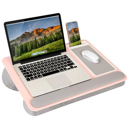 LAPGEAR Home Office Pro Lap Desk – Pink, Fits 15.6” Laptops - color: Blush Pink, size: Home Office Pro W/Wrist Rest
