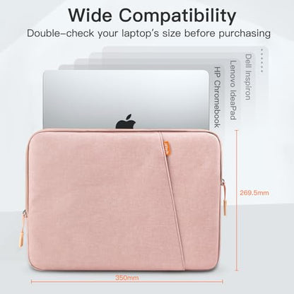 JETech Laptop Sleeve for MacBook Neo (A18 Pro), 14-InchMacBook Air/Pro, MacBook Pro M1-M5 2021-2026, Waterproof Bag Case with Pocket, Compatible with 14 Inch Notebook (Rose Gold) - color: Rose Gold, size: 14-Inch