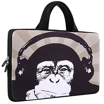 iColor 11 11.6 12 12.1 12.5 Laptop Carrying Bag Chromebook Case Notebook Ultrabook Tablet Handle Tote Cover Neoprene Sleeve for Apple MacBook Air Samsung Google Acer HP DELL Lenovo Asus ICB12-09 - color: Black