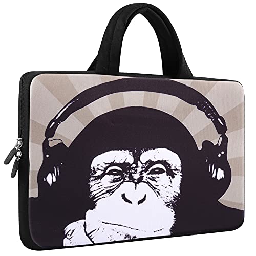 iColor 11 11.6 12 12.1 12.5 Laptop Carrying Bag Chromebook Case Notebook Ultrabook Tablet Handle Tote Cover Neoprene Sleeve for Apple MacBook Air Samsung Google Acer HP DELL Lenovo Asus ICB12-09 - color: Black