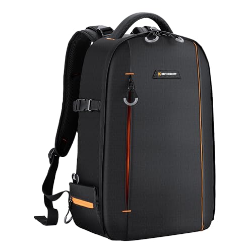 K&F CONCEPT Camera Backpack, DSLR/SLR/Mirrorless Photography Camera Bag | 18L Lightweight, 180 Degree Open, Custom Dividers, with 14in Laptop Compartment & Tripod Holder, for Canon/Nikon/Sony, B08 - style: Designer