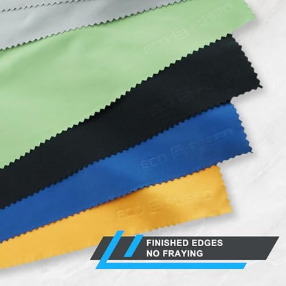 Eco-Fused XL Microfiber Cleaning Cloths - 5 Pack - 12 x 12 inch (30.5 x 30.5 cm) - Quickly Remove Fingerprints, Dust and Smudges from Tablet, TV and Notebook Screens Without Scratches or Marks - color: 5 Pack - 12 X 12 Inch