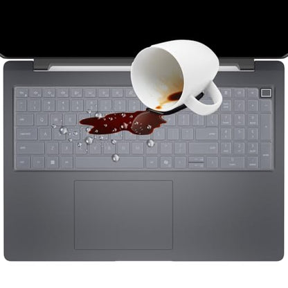 Keyboard Cover for 16" Dell Pro 16/Pro 16 Plus/Pro Max 16 PB16250 PB16255 PC16250 PC16255 MC16250 MC16255 & Dell Pro Max 18 Plus MB1825 18" (NOT FIT Pro 16 Premium DA16250, Dell Pro 3/5/7 16") -Clear - color: Clear