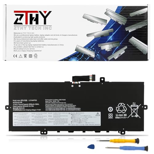 L21M4PD0 Laptop Battery for Lenovo ThinkBook 13S G4 ARB IAP Plus G4 IRU | For ThinkBook 13X G2 IAP L21B4PD0 L21C4PD0 5B11D96862 5B11D96865 SB11D96863 15.52V 56Wh 4Cell 3608mAh - size: 11.02*3.93*0.23inch L21M4PD0
