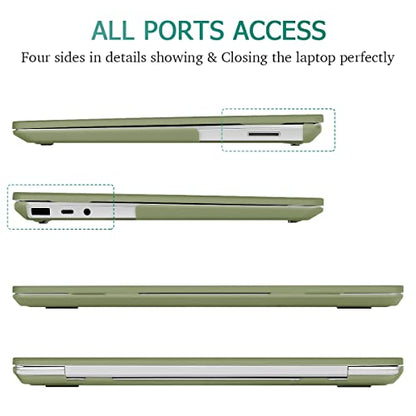 Case for Surface Laptop 5/4/3 13.5", Dark Olive Green | Hard Shell Case with Keyboard Cover & Screen Protector. Fits Surface Laptop 5/4/3 13.5" Metal Palm Rest Models 1951/1868. - color: Dark Olive Green