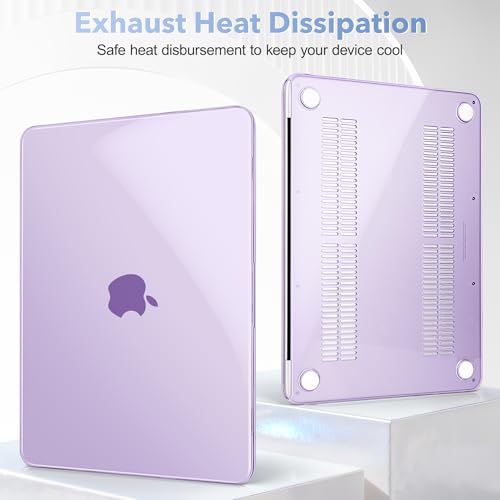 May Chen for MacBook Neo 13 inch Liquid Retina Display ((2026 Release A3404), Slim & Lightweight Protective Case with Screen Protector&Keyboard Cover&Dust Plug, Crystal Purple - color: Crystal Purple