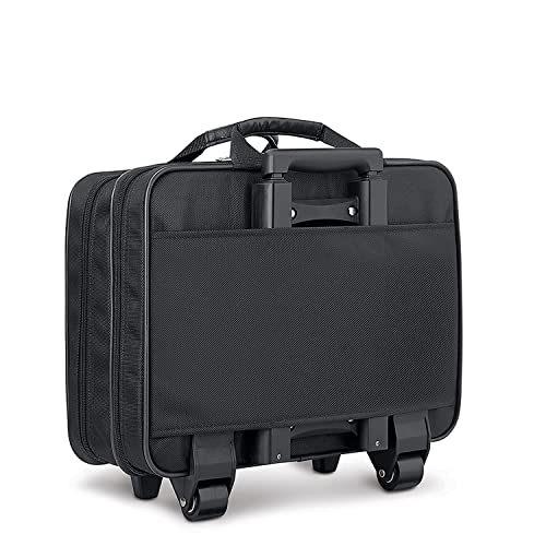 Solo New York Rolling Case with Wheels - Roller Laptop Bag, Wheeled Briefcase for Women & Men, Carry On Size for Travel, Fits 15.6" Computer - Carnegie, Black