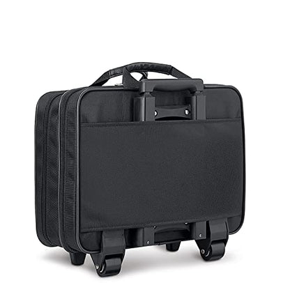 Solo New York Rolling Case with Wheels - Roller Laptop Bag, Wheeled Briefcase for Women & Men, Carry On Size for Travel, Fits 15.6" Computer - Carnegie, Black