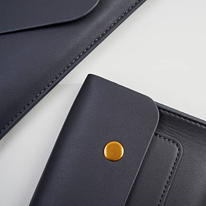 PU Leather Laptop Sleeve Compatible with New 14 inch MacBook Pro A2992 A2918 A2442,Old MacBook Pro Air 13, Surface Laptop 13.5, Thinkpad X1 Carbon 14 Set of 4PCS Color Dark Grey - color: Dark Grey, size: 14Inch Laptop
