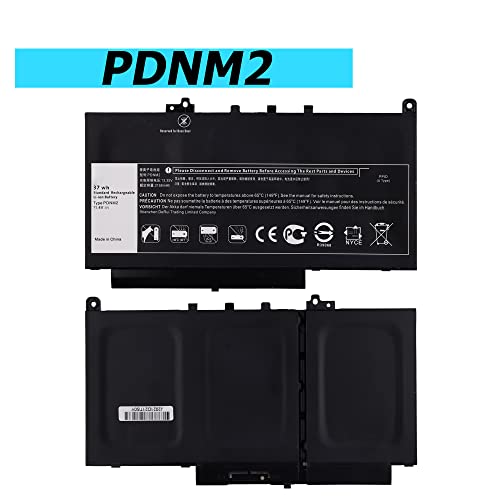 PDNM2 37Wh Laptop Battery Compatible with Dell Latitude 12 E7270 P26S001 E7470 P61G001 Series Ultrabook Notebook 579TY F1KTM 0F1KTM V6VMN 0V6VMN