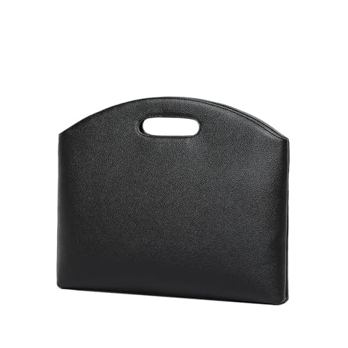 Official Document Computer Bag Stylishly Sleek with Multiple Compartments and Easy to Carry Design - color: Black/Pu