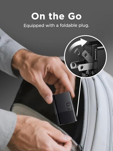 Lenovo 67W USB-C Charger, 3-Port Multi-Device Fast Charging, Advanced GaN Charger Block, Compact Fast Wall Charger, for MacBook Pro/Air, Dell XPS, iPhone 16 Series, Samsung Galaxy, and More - size: 3 Port - 67 W
