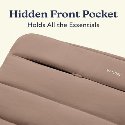 Vandel Puffy Laptop Sleeve Case for 13-14 inch Laptop Sleeve Bag Case | Zipper Pocket, Compatible with MacBook Air 13, Pro 14/13 iPad Pro 12.9, HP Dell ASUS, Computer Bag Cover - color: Latte