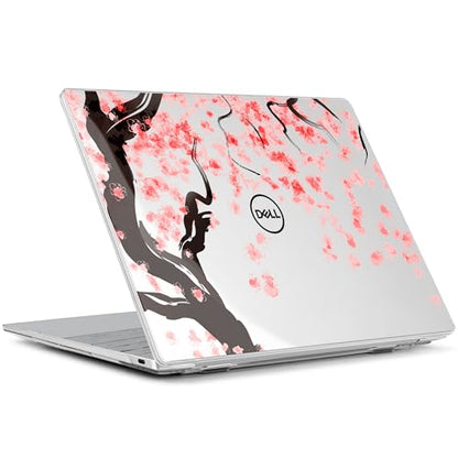 Batianda Pink Cherry Blossoms for Dell XPS 13 Laptop 2024 2025 | Fits Model 9340/9345/9350 13.4" Display, Lightweight Slim Hard Shell Protection for Girls, Students and Cherry Blossom Lovers - color: Cherry blossoms