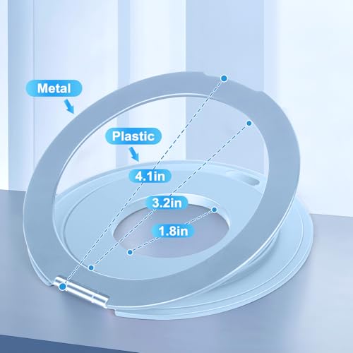 Universal Tablet Mount Ring Holder Stand for iPad | Rotating Desktop Tablet Magnetic Handle Grip Bracket for iPad Pro Air Mini，Galaxy, Fire, Kindle, 6-13" Divice Accessories - color: Blue