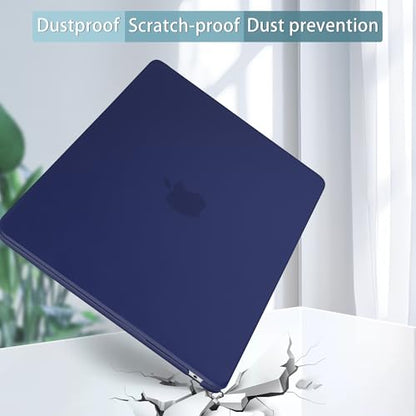 Case for MacBook Air 15 Inch 2026-2023 Release M5 A3448 M4 A3241 M3 A3114 M2 A2941, Hard Shell with Screen Protector & Keyboard Cover, Compatible with Touch ID, Matte Navy Blue - color: Matte Navy Blue